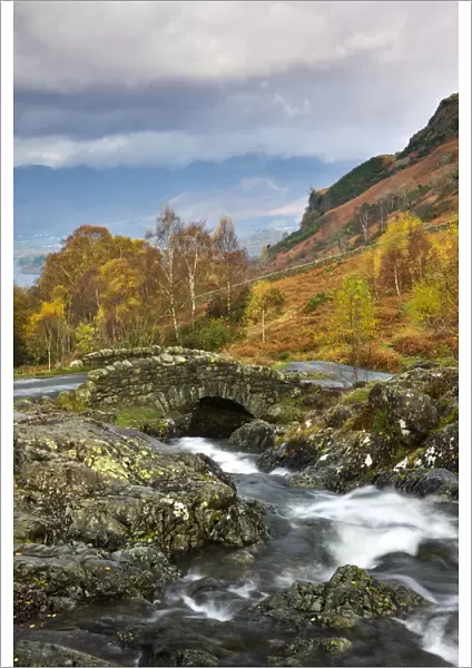 Picturesque Lakeland scenery at Ashness Bridge, Lake District National Park, Cumbria