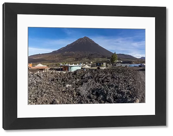 africa, Cape Verde, Fogo. The houses of the village in Cha das Caldeiras
