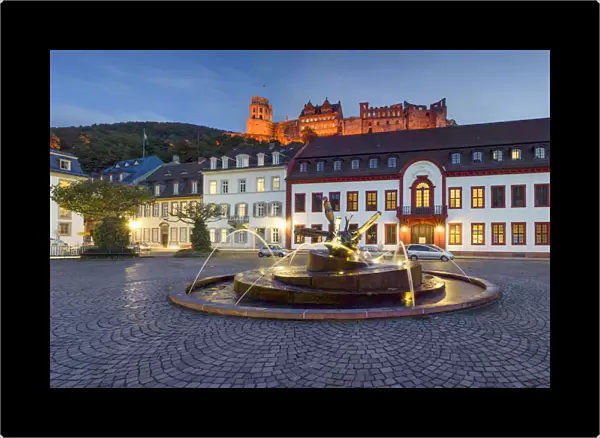 Karls square panorama in the evening, Heidelberg, Baden-WAorttemberg, Germany