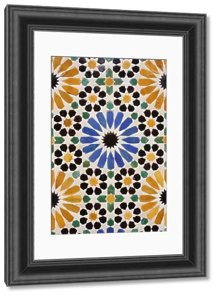 Islamic decorative tiles (zeligs). Tetouan, Morocco