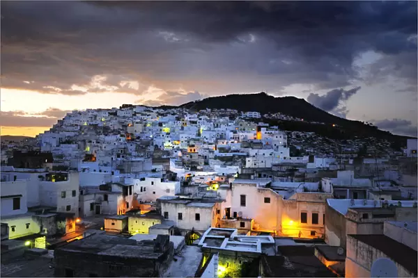 The city of Tetouan at sunset. A UNESCO World Heritage Site. Morocco