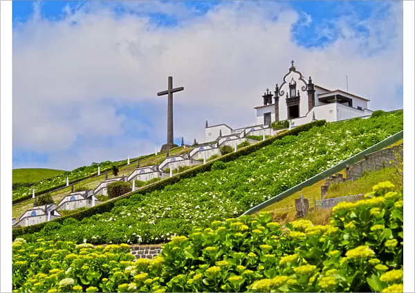 Portugal, Azores, Sao Miguel, Vila Franca do Campo, The Little Chapel of Nossa Senhora