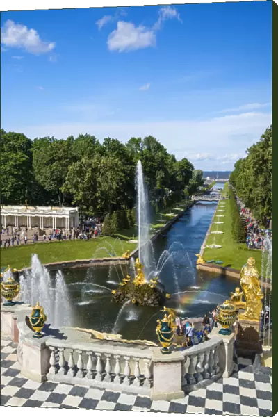The Grand Cascade of the Peterhof Palace, Petergof, Saint Petersburg, Russia