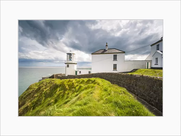Blackhead path lighthouse, Whitehead, County Antrim, Ulster region, northern Ireland