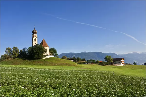 St. Costantin Church in Fia allo Sciliar, Bolzano district, South Tyrol, Trentino