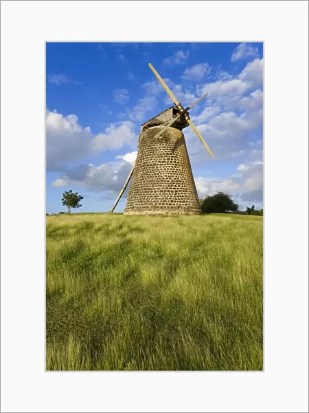 Caribbean, Antigua, Bettys Hope Historic Sugar Plantation, windmill
