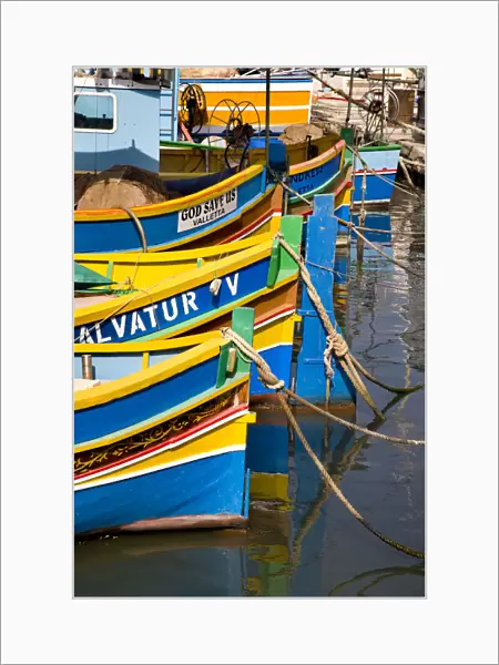 Traditional fishing boats, Marsaxlokk, Malta