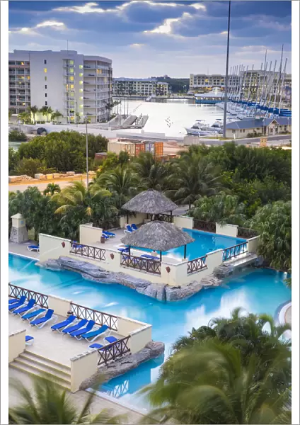 Cuba, Varadero, Cuba, Varadero, View over swimming pool of the Blau Marina Varadero