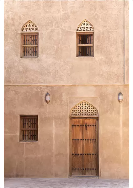 A renovated facade in Bahla fort, Oman