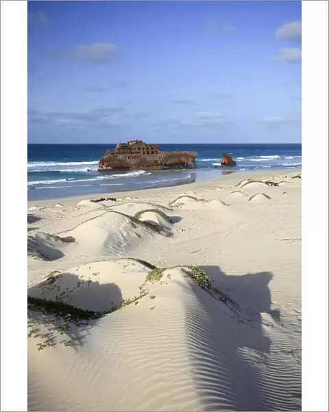 Cape Verde, Boavista, Cabo Santa Maria Beach, Wreck of the Santa Maria Mercantile ship