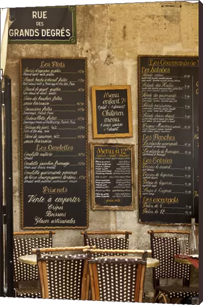 Cafe signage, Rive Gauche, Paris, France
