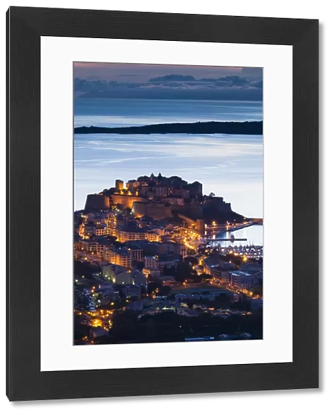 France, Corsica, Haute-Corse Department, La Balagne Region, Calvi, elevated view of