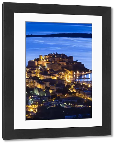 France, Corsica, Haute-Corse Department, La Balagne Region, Calvi, elevated view of