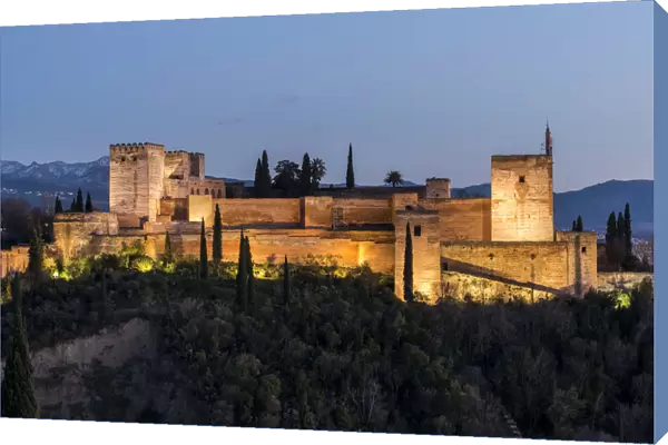 Alcazaba fortress, Alhambra palace, Granada, Andalusia, Spain