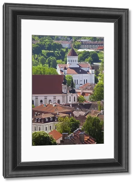 Lithuania, Vilnius, elevated view of the Russian Orthodox Church of the Blessed Mother