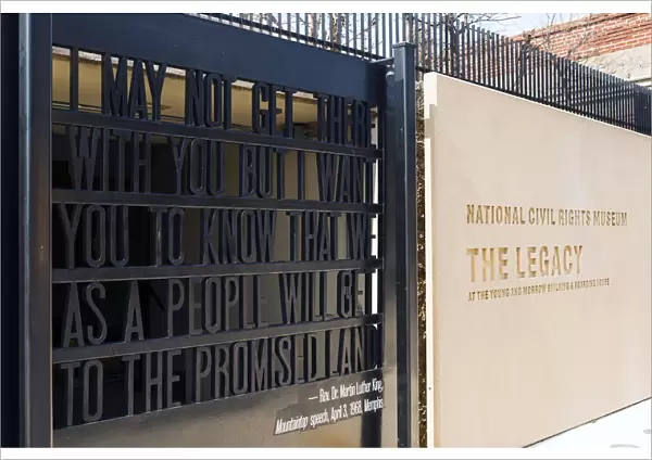 USA, Tennessee, Memphis, Lorraine motel, Martin Luther King quote