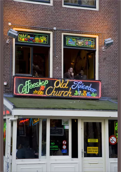 Coffee Shop, Red Light District, Amsterdam, Holland