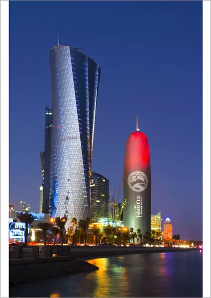 Qatar, Doha, Al Bidda Tower and Burj Qatar