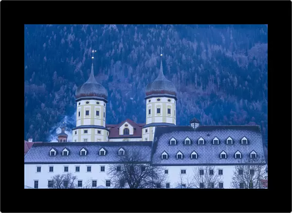 Austria, Tyrol, Stams, Stams Abbey, exterior, winter
