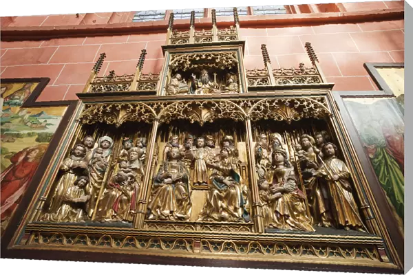 Germany, Frankfurt, St. Bartholomews Cathedral, Altar Shrine Detail
