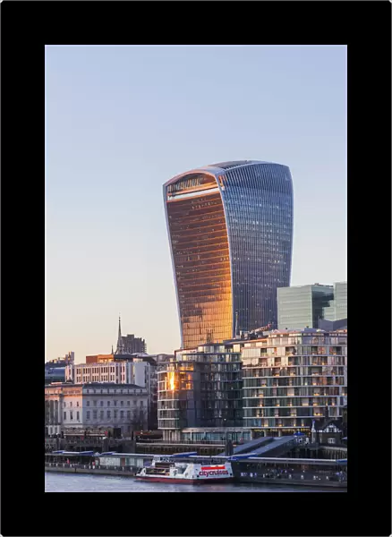 England, London, City Skyline and The Walkie Talkie Building