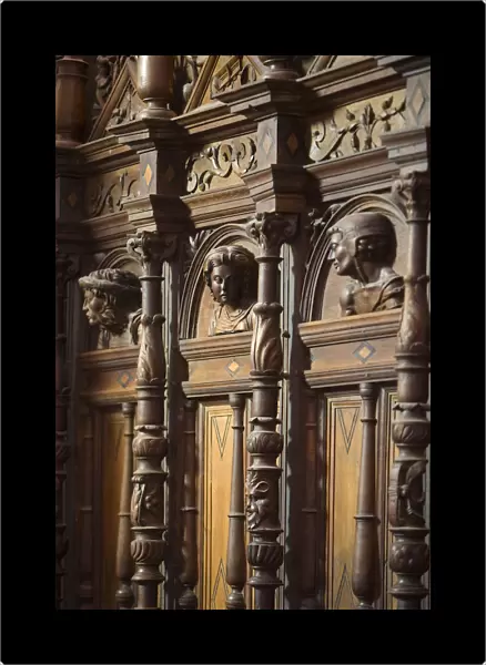Central Choir carved exterior, St Bertrand De Comminges, Haute-Garonne, Midi-Pyrenees