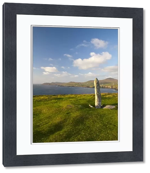 Ogham Stone, Dunmore Head, Dingle Peninsula, County Kerry, Munster, Republic of Ireland