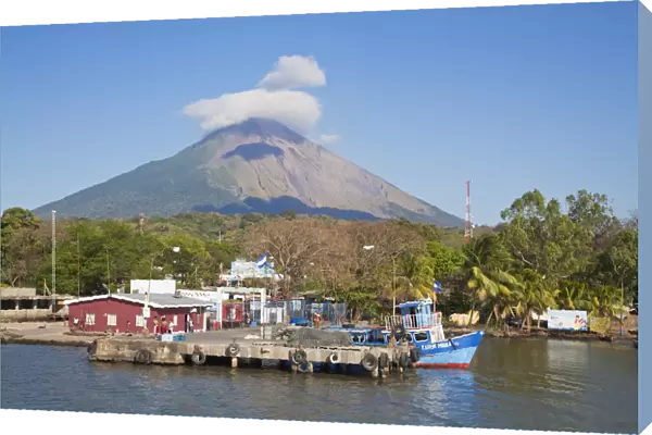 Nicaragua, Ometepe Island, Conception Volcanoe, Moyogalpa ferry terminal