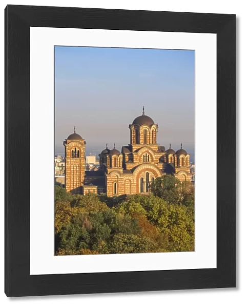 Serbia, Belgrade View of St Marks Church in Tasmajdan Park