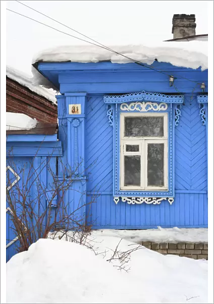 Rural wooden house, Vladimir region, Russia