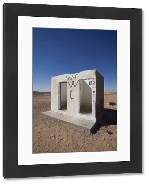 Tunisia, Ksour Area, Route C 105, desert roadside toilets, WC