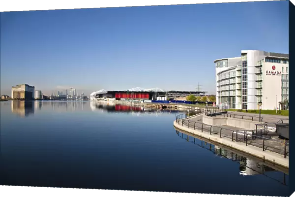 England, London, Newham, Royal Albert Dock, The Excel Exhibition center and the Ramada