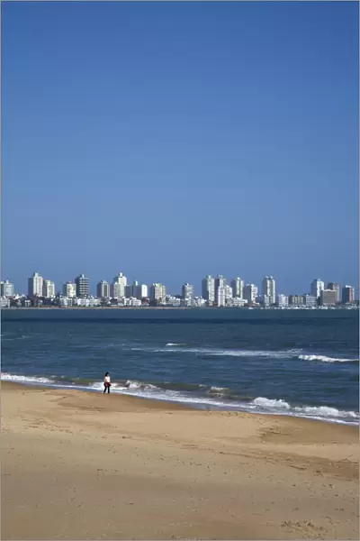Beach and hotels, Punta del Este, Uruguay