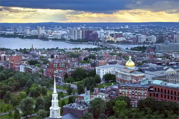 Massachusetts, Boston, State House, Cambridge, Charles River, Old South Meeting House