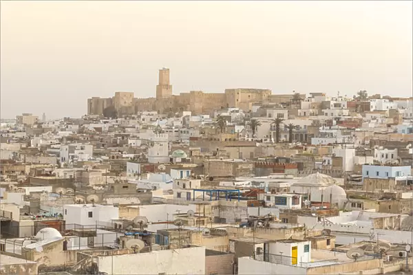 Tunisia, Sousse, View across madina towards archaeological museum