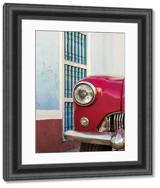 Vintage car, detailed view, Trinidad, Sancti Spiritus Province, Cuba