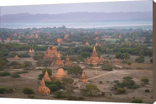 Old temples in Bagan before sunrise, UNESCO, Old Bagan, Mandalay Region, Myanmar