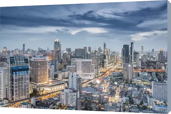 Asia, Southeast Asia, Bangkok. View of tall buildings in Bangkoks Central Business