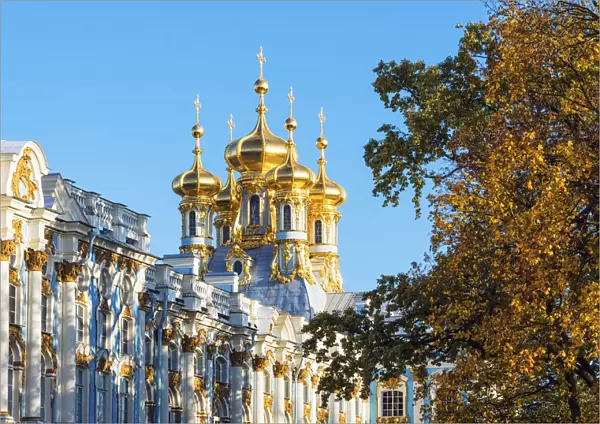 Golden domes of the Church of the Resurrection, Catherine Palace