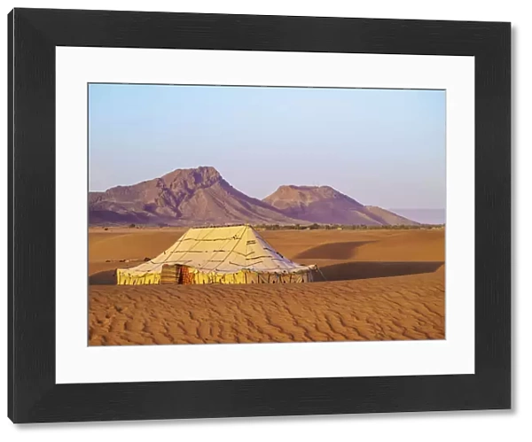 Berber Oasis Camp at Zagora Desert, sunrise, Draa-Tafilalet Region, Morocco
