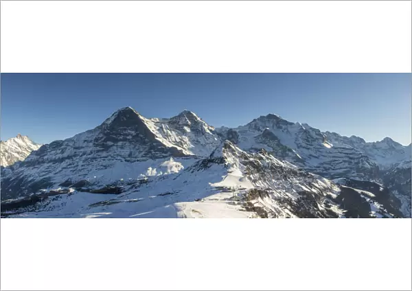 Eger, Monch, Jungfrau from Mannlichen, Jungfrau Region, Berner Oberland, Switzerland