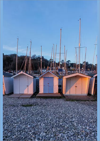 Beach huts, Lyme Regis, Dorset, England, UK