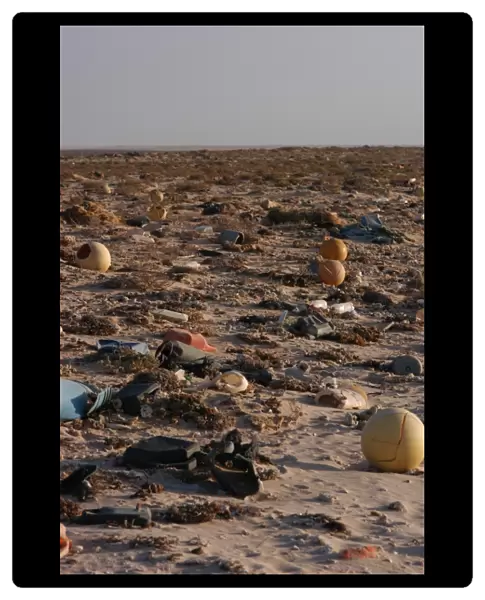 Litter washed up on the beach, Southern Morocco (RR)