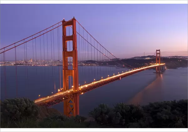 Golden Gate Bridge, famous symbol of San Francisco, California, USA