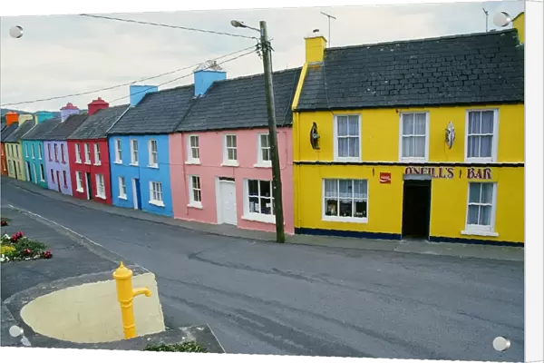 The colourful village of Eyries in Ireland UK