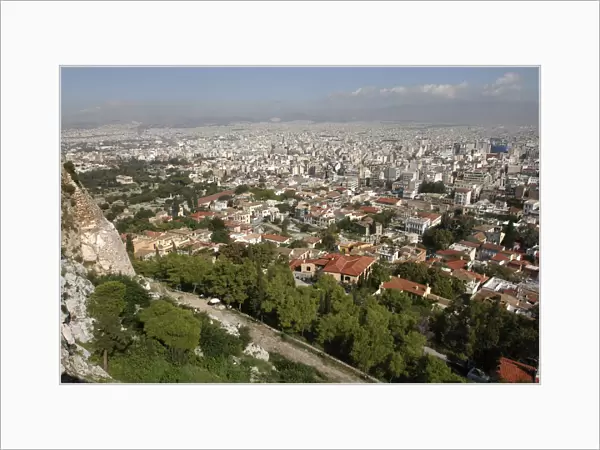 20064580. GREECE Athens Aerial view over the city rooftops