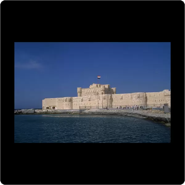 20084977. EGYPT Nile Delta Alexandria Fort Qaitbey seen