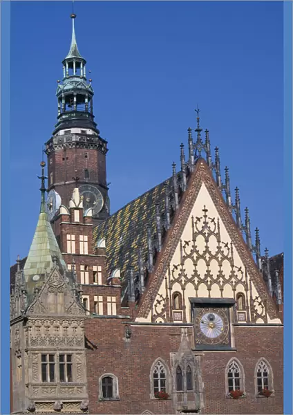 POLAND, Wroclaw Wroclaw Town Hall dating from the fourteenth century