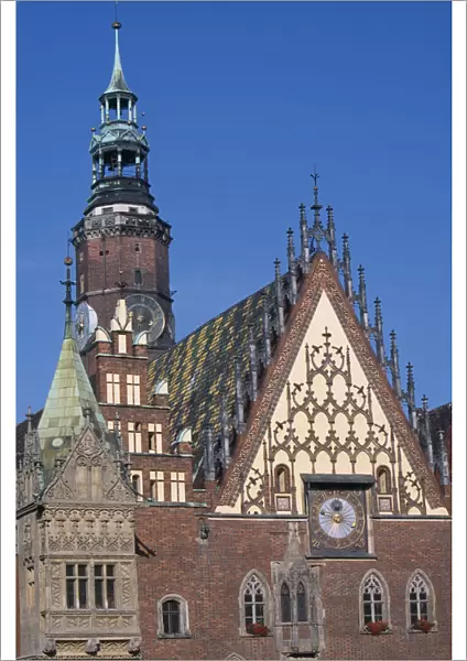 POLAND, Wroclaw Wroclaw Town Hall dating from the fourteenth century