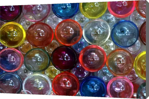 20002344. VIETNAM Ho Chi Minh City Coloured glassware for Tet viewed from above